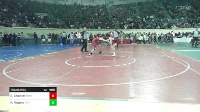 113 lbs Round Of 64 - Eli Channel, Crossings Christian School vs Kale Rogers, Tuttle