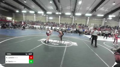 130 lbs Consi Of 4 - Kasen Landini, Colorado Outlaws vs Bryson Davis, Badlands WC