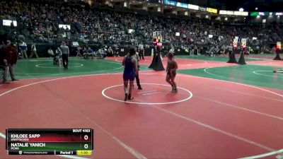 120 lbs Quarterfinal - Natalie Yanich, PCWA vs Khloee Sapp, Unattached