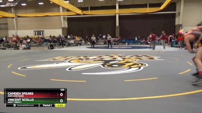 133 lbs Quarterfinal - Camden Spears, Ohio Northern vs Vincent Scollo, West Liberty