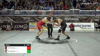 285 lbs Quarterfinal - Brendan Furman, Cornell vs Ben Sullivan, Army