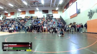 157 lbs Cons. Round 2 - Chase Cole, Mansfield Senior vs Lance Frankart, Mohawk