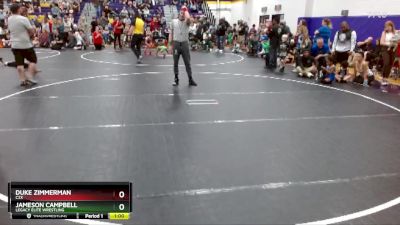 53 lbs Cons. Round 2 - Duke Zimmerman, C2X vs Jameson Campbell, Legacy Elite Wrestling