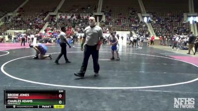 220 lbs Champ. Round 1 - Charles Adams, Montevallo vs Brodie Jones, Reeltown