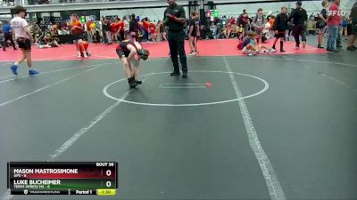 84 lbs Round 8 (10 Team) - Luke Bucheimer, Terps Xpress MS vs Mason Mastrosimone, GPS