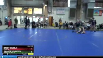 130 lbs Round 3 (6 Team) - Brody Sendele, POWA vs Grayson Woodcock, Dynasty Bad Boy