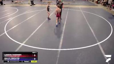 88 lbs 1st Place Match - Landon Thoennes, Pinnacle Wrestling Club vs Rocco Mikolyzk, MN Elite Wrestling Club