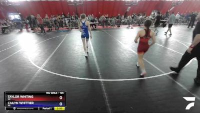 106 lbs Round 4 - Taylor Whiting, WI vs Cailyn Whittier, WI