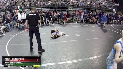 70 lbs Semis & 1st Wrestleback (8 Team) - Abram Griekspoor, Kansas Copperhead vs Anthony Sunnell, Team Oregon