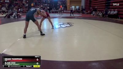 157 lbs Cons. Round 2 - Slade Dias, St. Ambrose University vs Drake Thompson, Coe