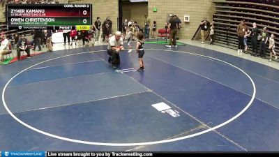 45 lbs Cons. Round 2 - Owen Christenson, Wasatch Wrestling Club vs Zyher Kamanu, LV Bear Wrestling Club