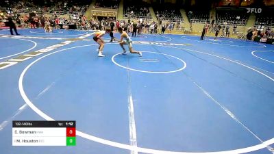 132-140 lbs Quarterfinal - Cameron Bowman, HURRICANE WRESTLING ACADEMY vs Maximus Houston, Blue T Carver