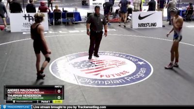 126 lbs Quarterfinal - Thurman Henderson, McKinleyville Freestyle Wrestling Club vs Andres Maldonado, Will C Wood High School Wrestling