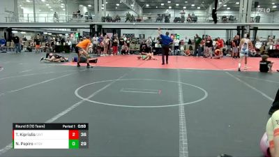 130 lbs Round 8 (10 Team) - Nicholas Papiro, Whitted Trained Dynasty vs Taso Kiprislis, Grit Mat Club