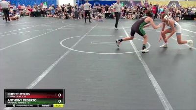 100 lbs Round 3 (8 Team) - Emmitt Myers, Louisville WC vs Anthony Deserto, Highland Hornets