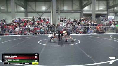 90 lbs Quarterfinal - Tayden Mahan, Derby vs Gabel Singer, Lawrence Elite