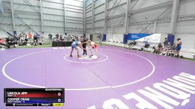 160 lbs Quarters & 1st Wb (16 Team) - Lincoln Jipp, Iowa vs Cooper Craig, West Virginia