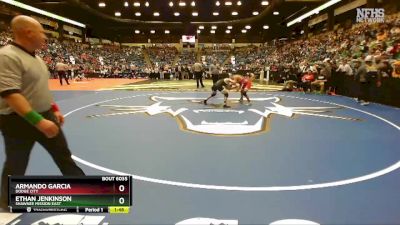 6A - 132 lbs Champ. Round 1 - Ethan Jenkinson, Shawnee Mission East vs Armando Garcia, Dodge City