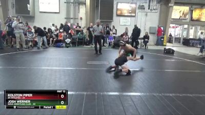 88 lbs Round 5 (6 Team) - Kolston Piper, 84 Athletes vs Josh Werner, NOVA Wrestling Club