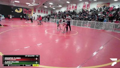 110 lbs Champ. Round 2 - Jennifer Flores, Lutheran Orange vs Alexis Dillard, Aliso Niguel