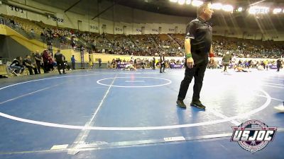 155 lbs Consi Of 8 #2 - ELIJAH PETERSON, Darko Valley Wolfpak vs Garrett Williams, Choctaw Ironman Youth Wrestling