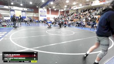 120 lbs Cons. Round 4 - Carlos Quezada, Corona Senior vs Matthew Mascarenas, Cleveland