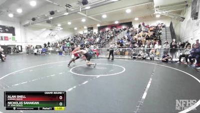 285 lbs Champ. Round 1 - Nicholas Sahakian, St John Bosco vs Alan Snell, Garden Grove