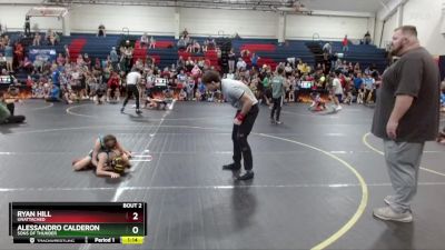 68 lbs Quarterfinal - Ryan Hill, Unattached vs Alessandro Calderon, SONS OF THUNDER