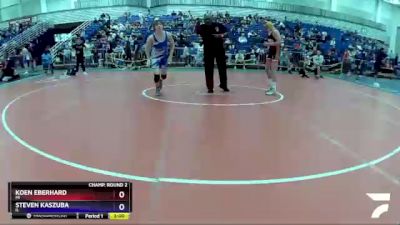 132 lbs Champ. Round 2 - Koen Eberhard, MI vs Steven Kaszuba, IL