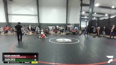 106 lbs Round 2 - Kacen Hamilton, Thunder Mountain Wrestling Club vs Taven Deck, Cowboy Mat Club