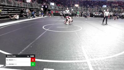 110 lbs Semifinal - Bryce Siem, St James Cyclones vs Liam Jones, East Kansas Eagles