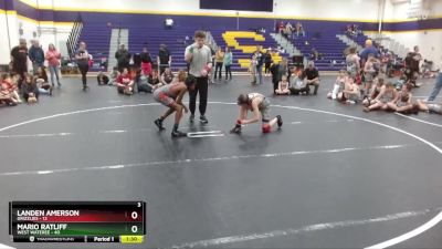 95 lbs Round 3 (6 Team) - Cameron Drakeford, West Wateree vs Logan Hildebrand, Grizzlies