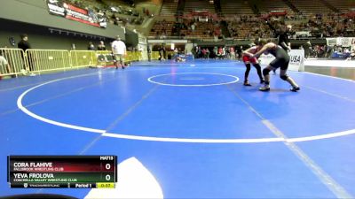 108 lbs Quarterfinal - Yeva Frolova, Coachella Valley Wrestling Club vs Cora Flahive, Fallbrook Wrestling Club