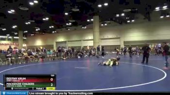 120 lbs Quarters & Wb (16 Team) - Mackenzie Childers, Iowa Pin-A-Sarus vs Destiny Krum, Iowa T-Wrecks