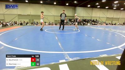 88 lbs Semifinal - Gage Southwick, POWA 12U vs Davien Martinez, Northern Colorado 14U