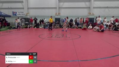 90 lbs Round 1 - Asher Procunier, Ares W.C. (MI) vs Gage Kirby, Ohio Gold 24K