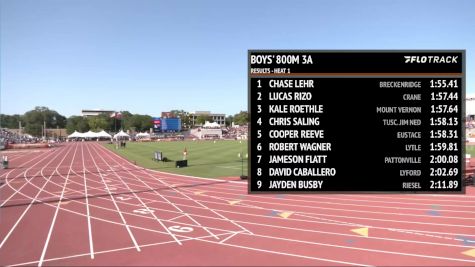 High School Girls' 800m Class 4A, Finals 1