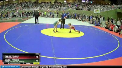 50 lbs Cons. Round 2 - Finlee Temple, Sweet Home Mat Club vs Jaydin Parker, Illinois Valley Youth Wrestlin