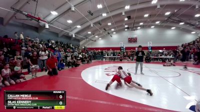 66-70 lbs Round 3 - Silas Kennedy, Eaton Reds Wrestling Club vs Callan Meikle, Fort Lupton Wrestling Club