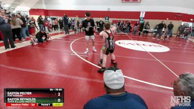 78-85 lbs Round 2 - Easton Peltier, PVBC Warriors vs Easton Reynolds, Junior Bulldogs Wrestling