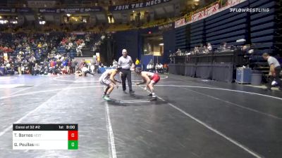 165 lbs Consolation - Tyler Barnes, NC State vs Georgio Poullas, Rider