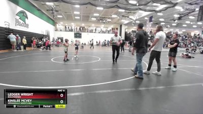 60 lbs Quarterfinal - Ledger Wright, BullTrained vs Kinslee Mcvey, Springdale Wrestling