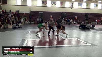 190 lbs 7th Place Match - Addison Schenker, Osage vs McKenna Broadhead, Denver