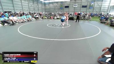 220 lbs Round 1 (8 Team) - Kade Hawthorne, Georgia BLACK vs Caleb Tyler, Pennsylvania Red