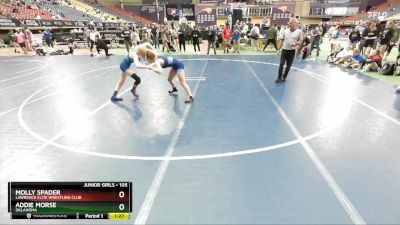 105 lbs Quarterfinal - Molly Spader, Lawrence Elite Wrestling Club vs Addie Morse, Oklahoma