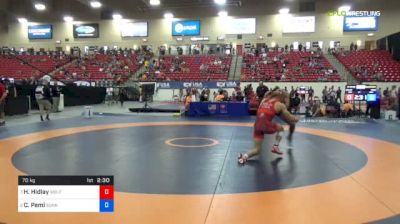 70 kg Quarters - Hayden Hidlay, Wolfpack Wrestling Club vs Chase Pami, Sunkist Kids Wrestling Club