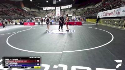 160 lbs Cons. Round 1 - Fabius Carrillo, Golden Valley (Bakersfield) High School Wrestling vs Cole Shafer, Legacy Wrestling Center