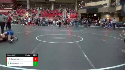 96 lbs Quarterfinal - Dominic Sanchez, U-Town Hammers Wrestling vs Slade Patterson, Maize Wrestling Club