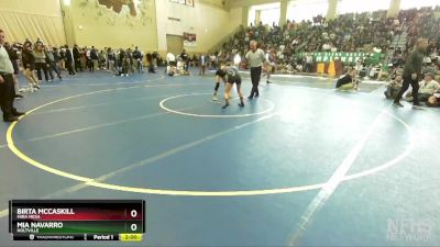 108 Girls 1st Place Match - Mia Navarro, Holtville vs Birta McCaskill, Mira Mesa