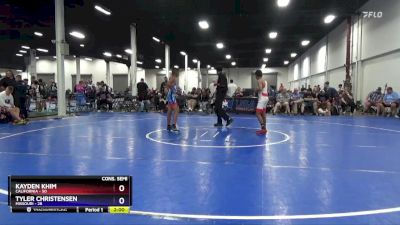 92 lbs 2nd Wrestleback (8 Team) - Kayden Khim, California vs Tyler Christensen, Missouri